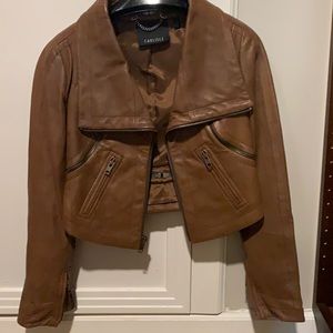Carlisle brown leather jacket.